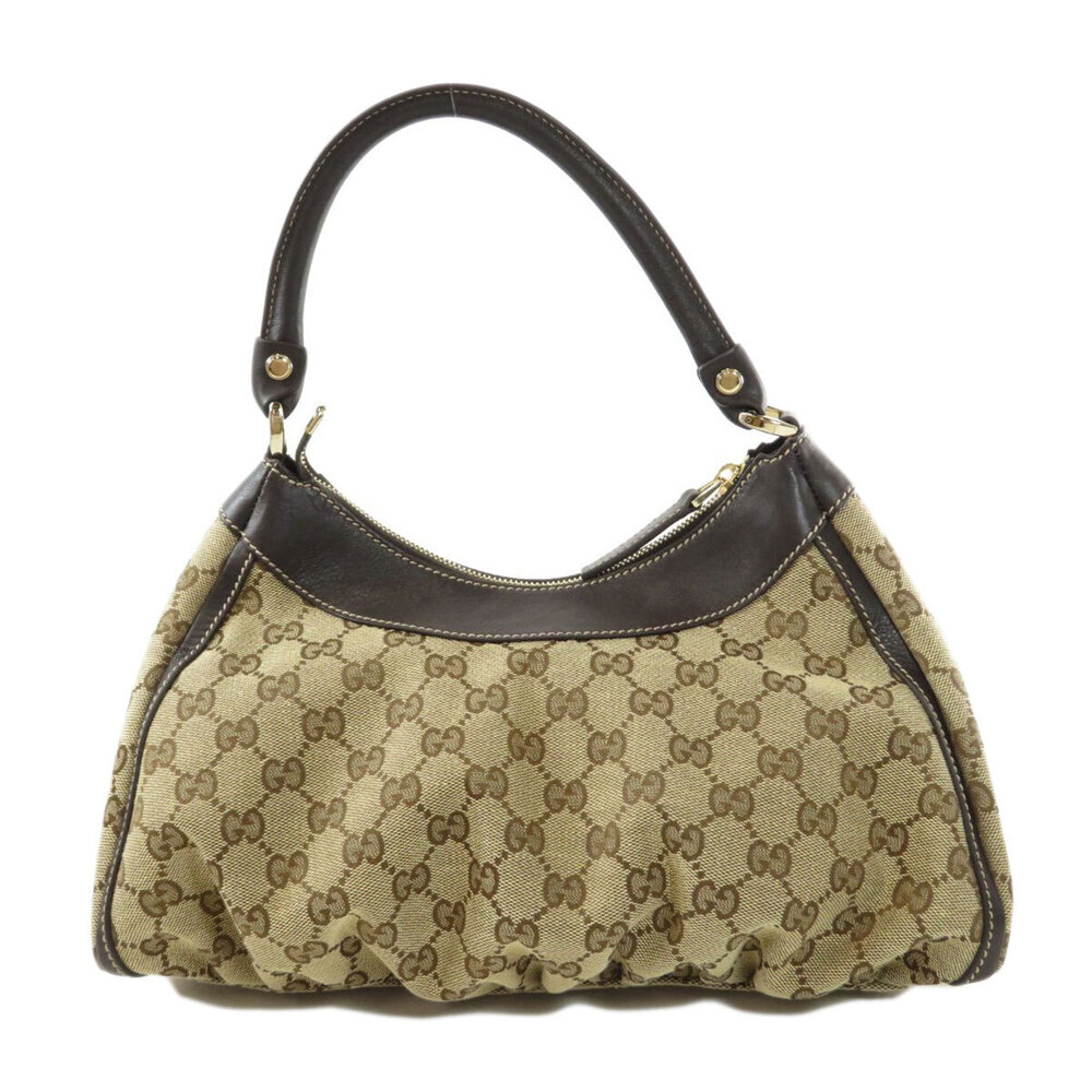 Gucci Abbey canvas bag beige GG monogram brown D Hobo Ring